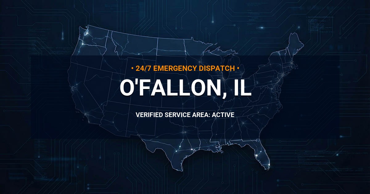 Emergency Plumbing Dispatch Map for Plumbing Services: O'Fallon, IL