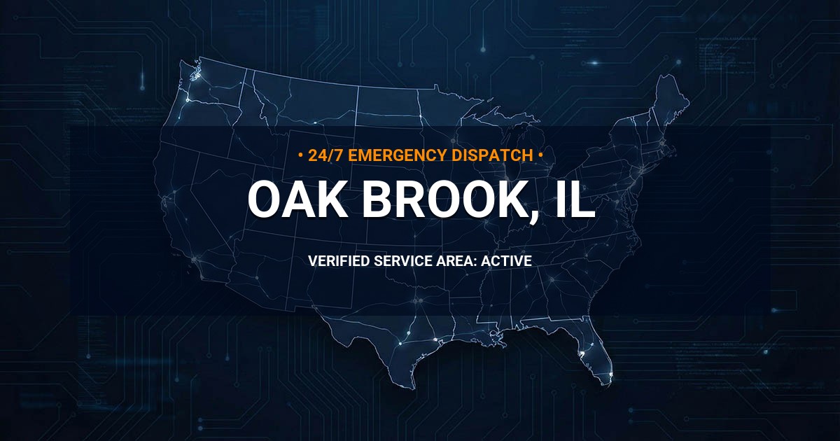 Emergency Plumbing Dispatch Map for Plumbing Services: Oak Brook, IL