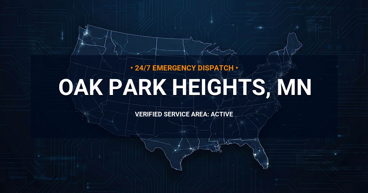 Emergency Plumbing Dispatch Map for Plumbing Services: Oak Park Heights, MN