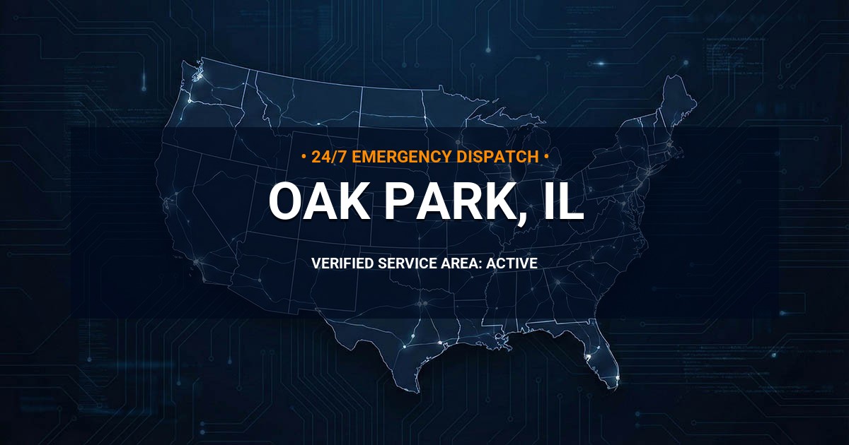 Emergency Plumbing Dispatch Map for Plumbing Services: Oak Park, IL