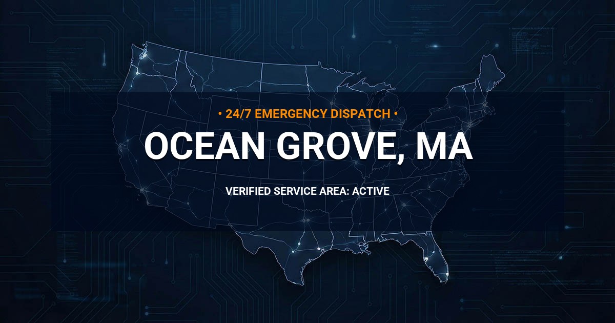 Emergency Plumbing Dispatch Map for Plumbing Services: Ocean Grove, MA