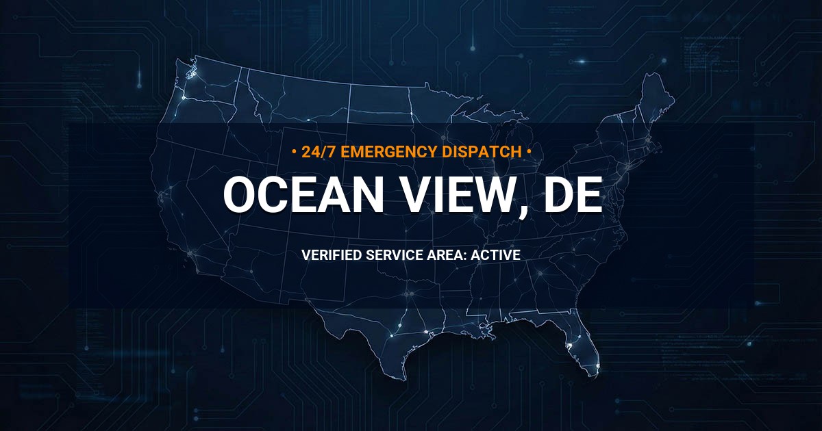 Emergency Plumbing Dispatch Map for Plumbing Services: Ocean View, DE