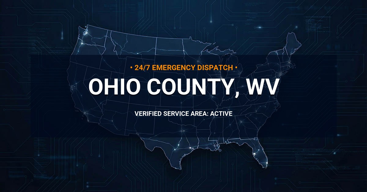 Emergency Plumbing Dispatch Map for Ohio County Plumbing Logistics