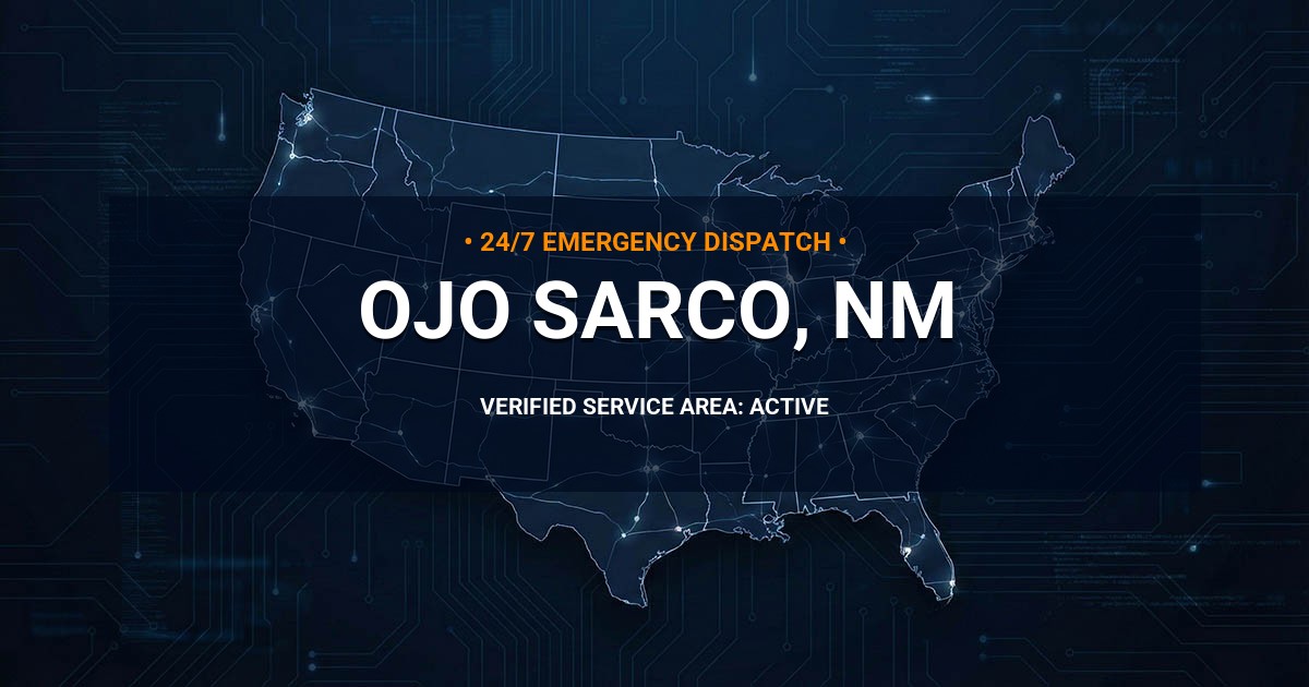 Emergency Plumbing Dispatch Map for Plumbing Services: Ojo Sarco, NM