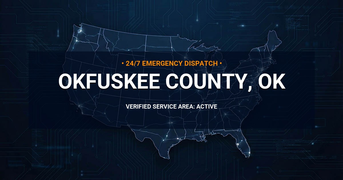 Emergency Plumbing Dispatch Map for Okfuskee County Plumbing Logistics