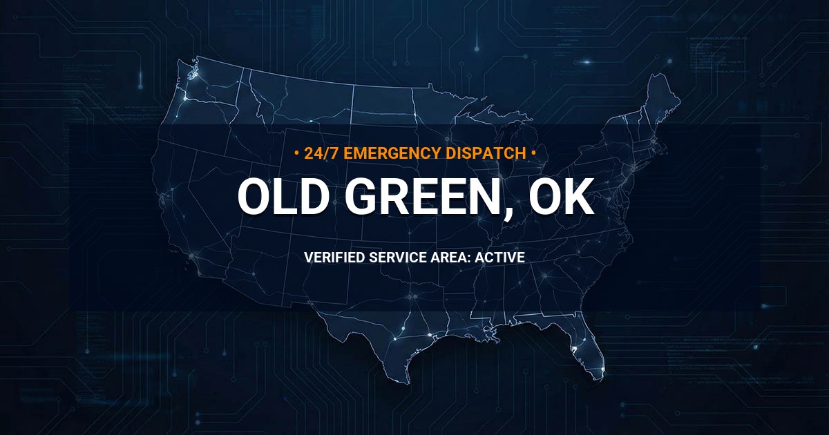 Emergency Plumbing Dispatch Map for Plumbing Services: Old Green, OK