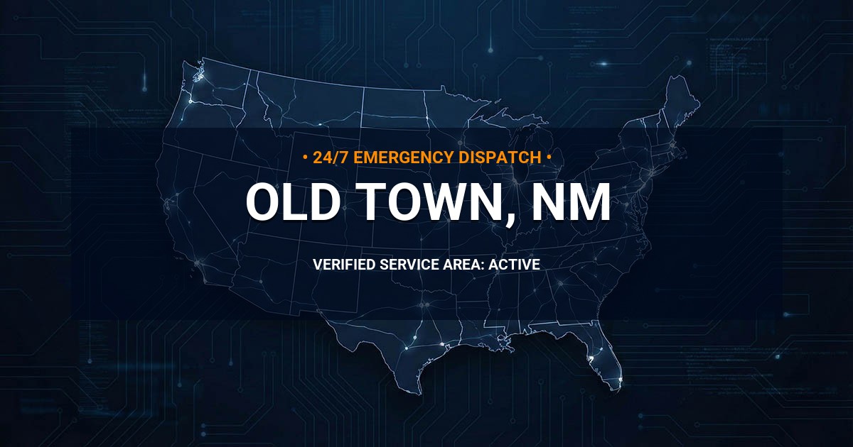 Emergency Plumbing Dispatch Map for Plumbing Services: Old Town, NM