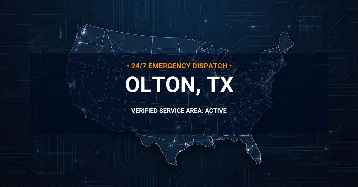 Emergency Plumbing Dispatch Map for Plumbing Services: Olton, TX