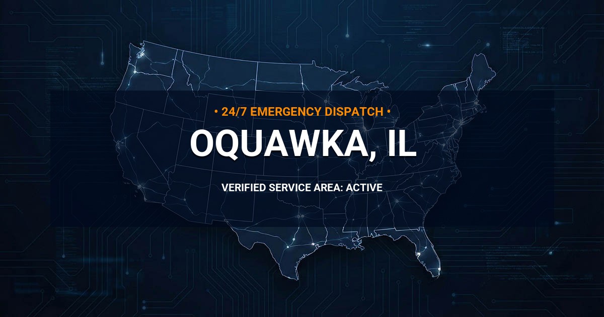 Emergency Plumbing Dispatch Map for Plumbing Services: Oquawka, IL