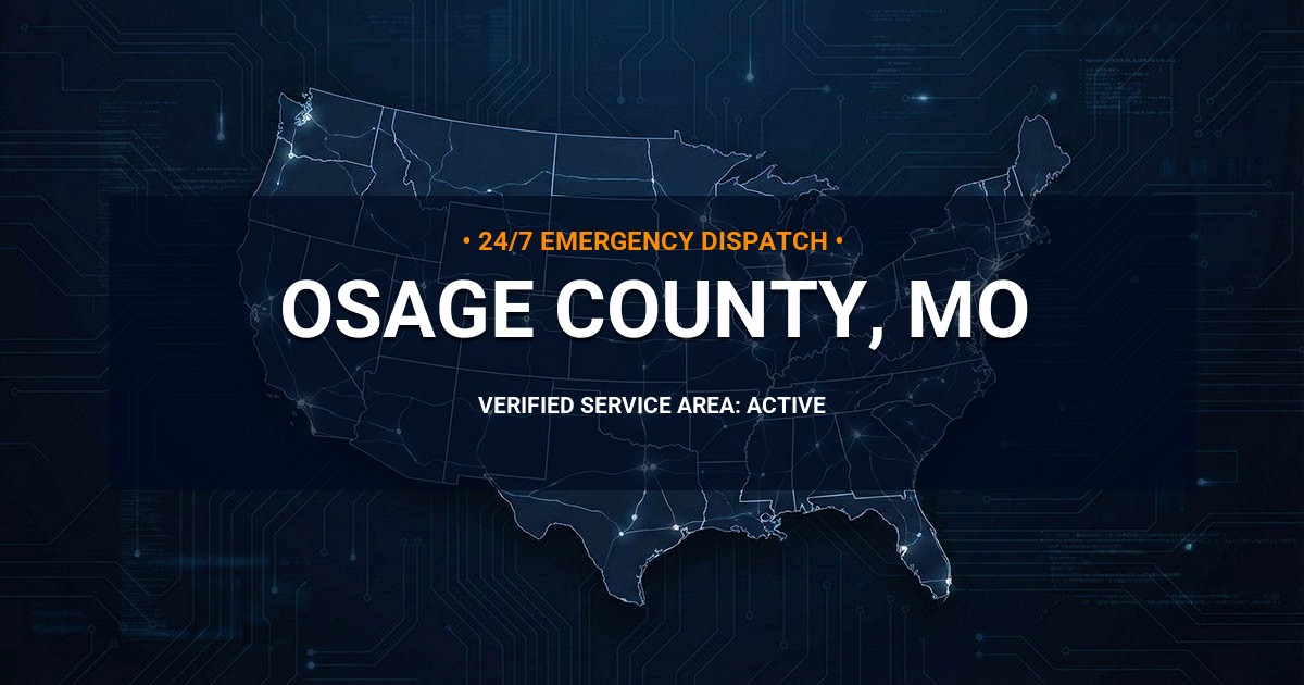 Emergency Plumbing Dispatch Map for Osage County Plumbing Logistics