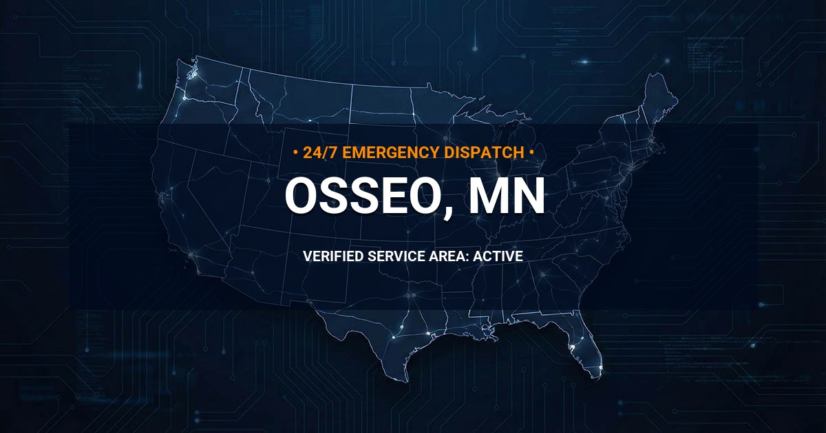 Emergency Plumbing Dispatch Map for Plumbing Services: Osseo, MN