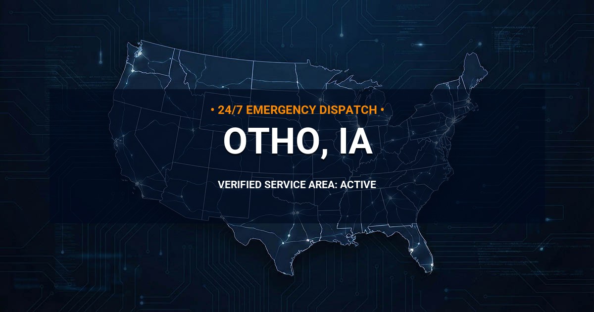 Emergency Plumbing Dispatch Map for Plumbing Services: Otho, IA