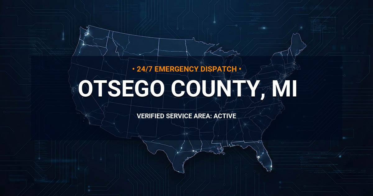 Emergency Plumbing Dispatch Map for Otsego County Plumbing Logistics