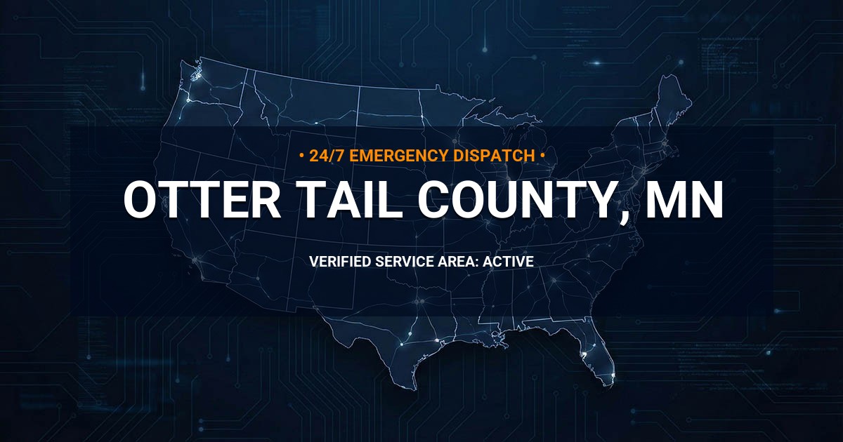 Emergency Plumbing Dispatch Map for Otter Tail County Plumbing Logistics