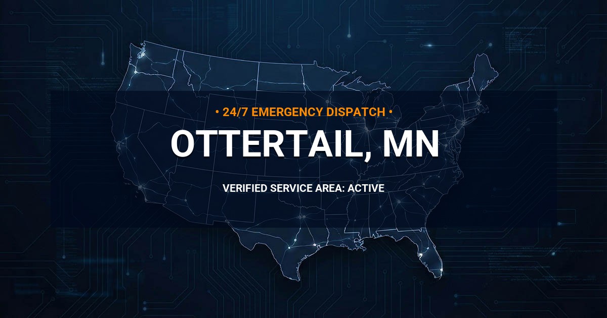 Emergency Plumbing Dispatch Map for Plumbing Services: Ottertail, MN