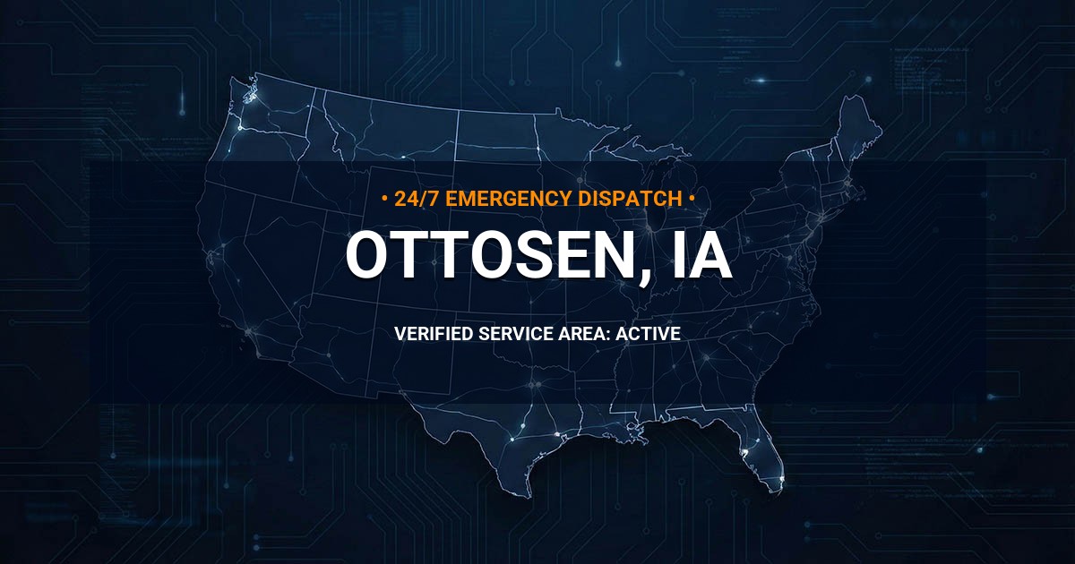 Emergency Plumbing Dispatch Map for Plumbing Services: Ottosen, IA
