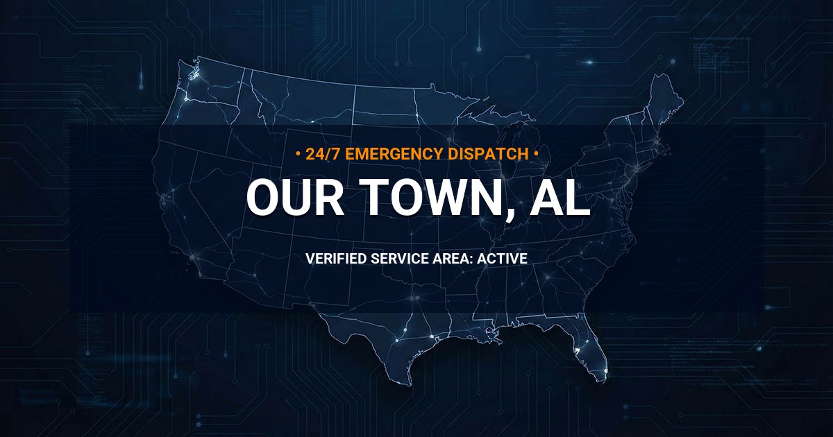 Emergency Plumbing Dispatch Map for Plumbing Services: Our Town, AL