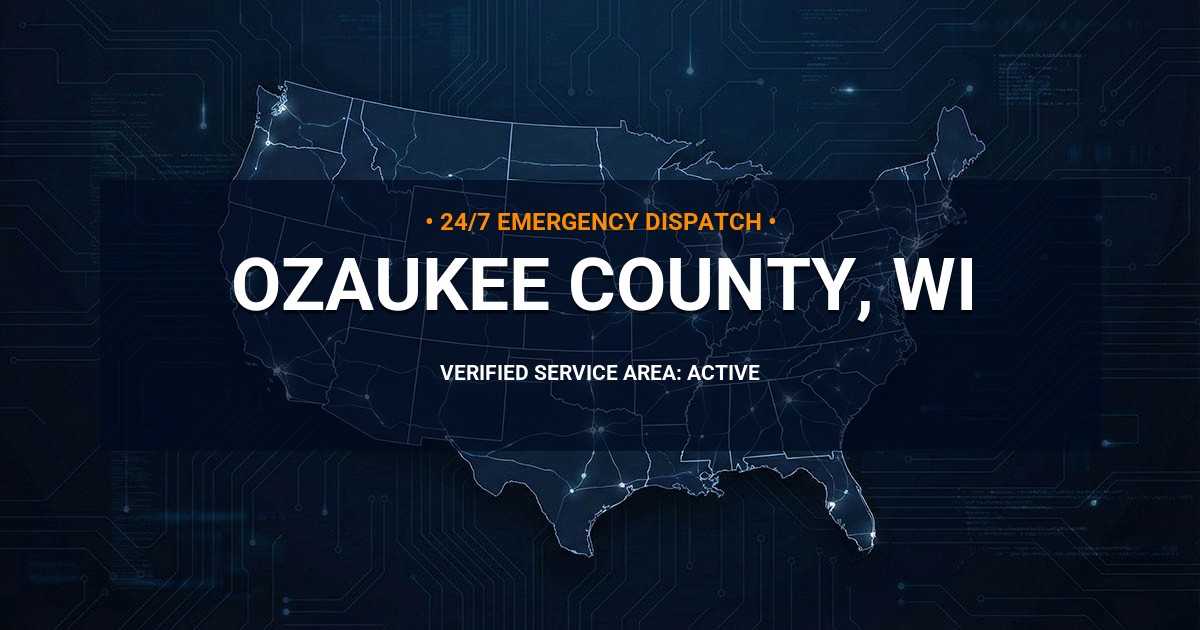 Emergency Plumbing Dispatch Map for Ozaukee County Plumbing Logistics