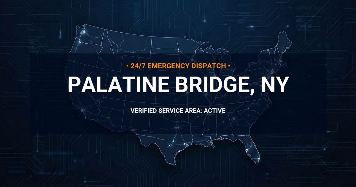Emergency Plumbing Dispatch Map for Plumbing Services: Palatine Bridge, NY