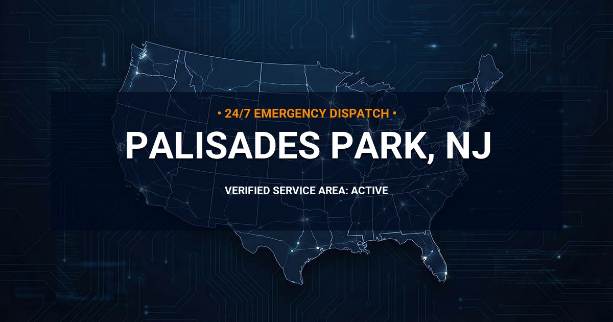 Emergency Plumbing Dispatch Map for Plumbing Services: Palisades Park, NJ