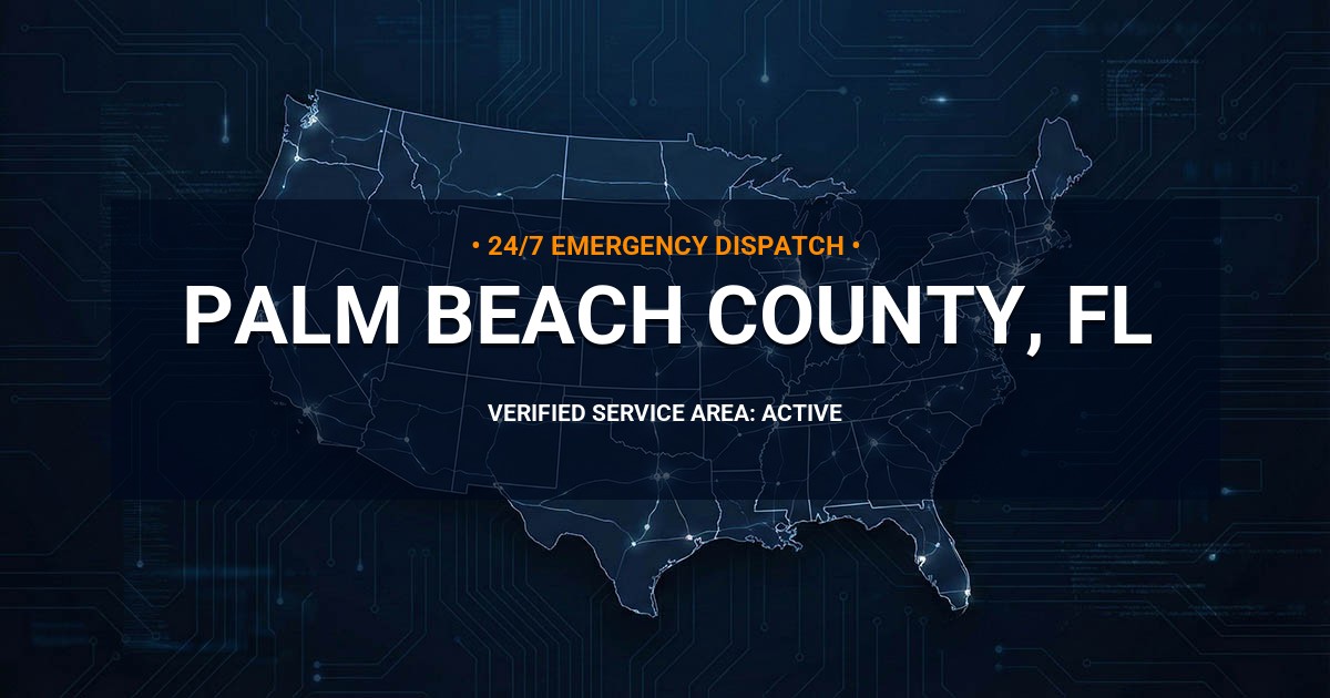 Emergency Plumbing Dispatch Map for Palm Beach County Plumbing Logistics