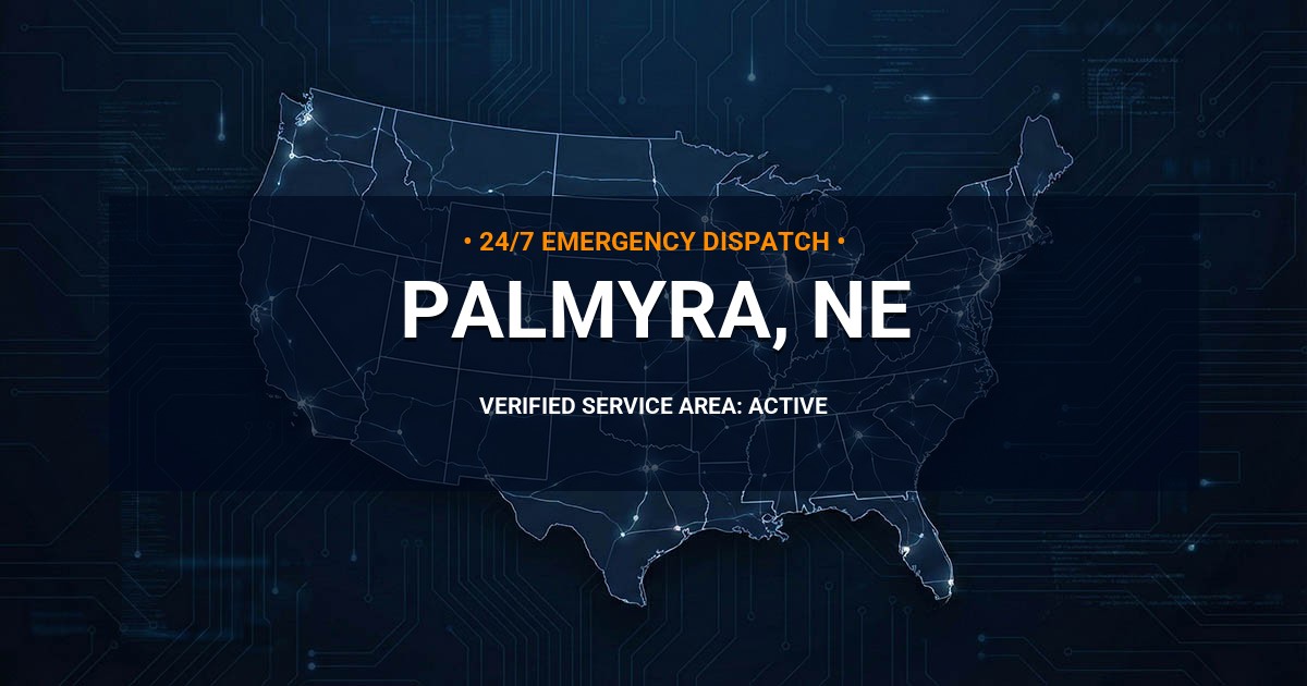 Emergency Plumbing Dispatch Map for Plumbing Services: Palmyra, NE