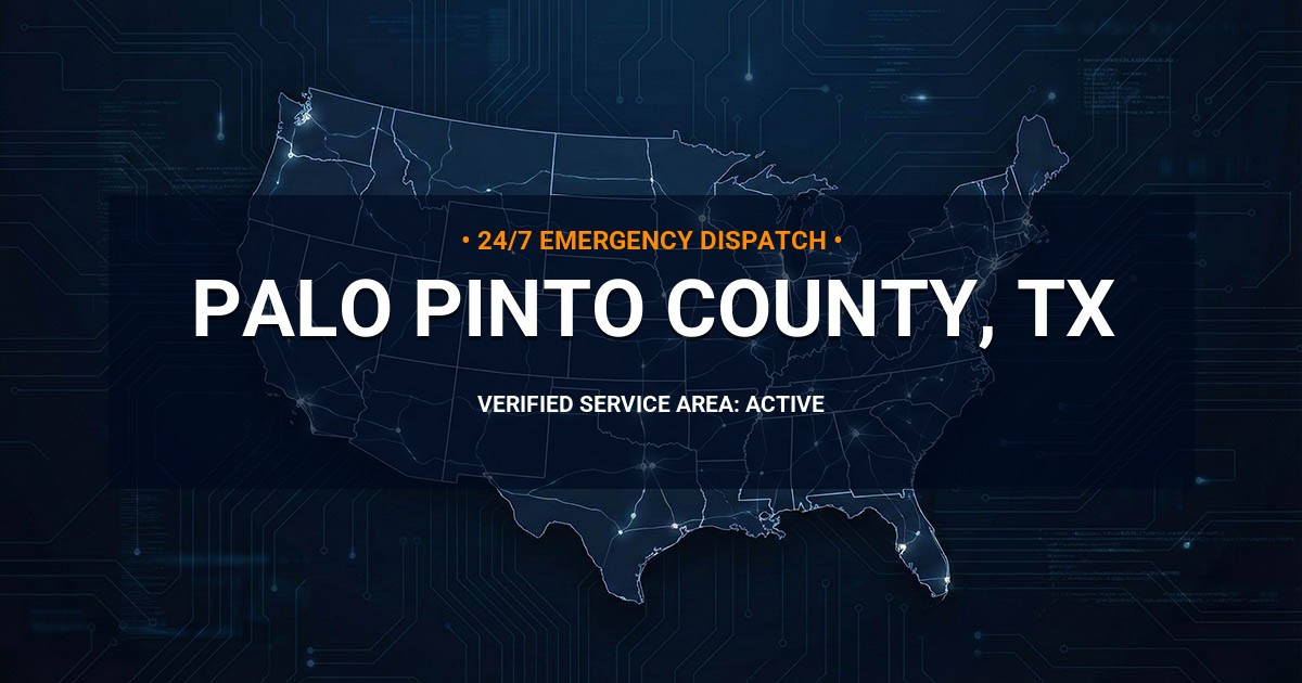 Emergency Plumbing Dispatch Map for Palo Pinto County Plumbing Logistics