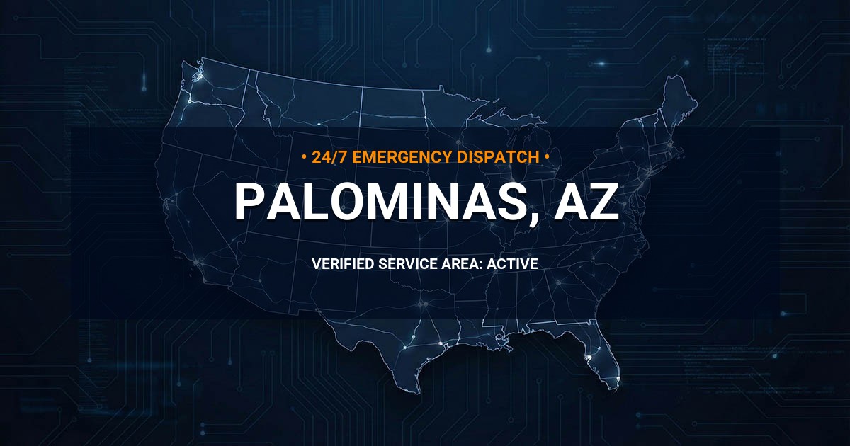 Emergency Plumbing Dispatch Map for Plumbing Services: Palominas, AZ