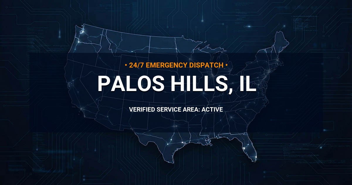 Emergency Plumbing Dispatch Map for Plumbing Services: Palos Hills, IL