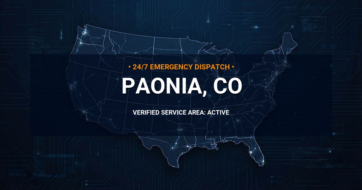 Emergency Plumbing Dispatch Map for Plumbing Services: Paonia, CO
