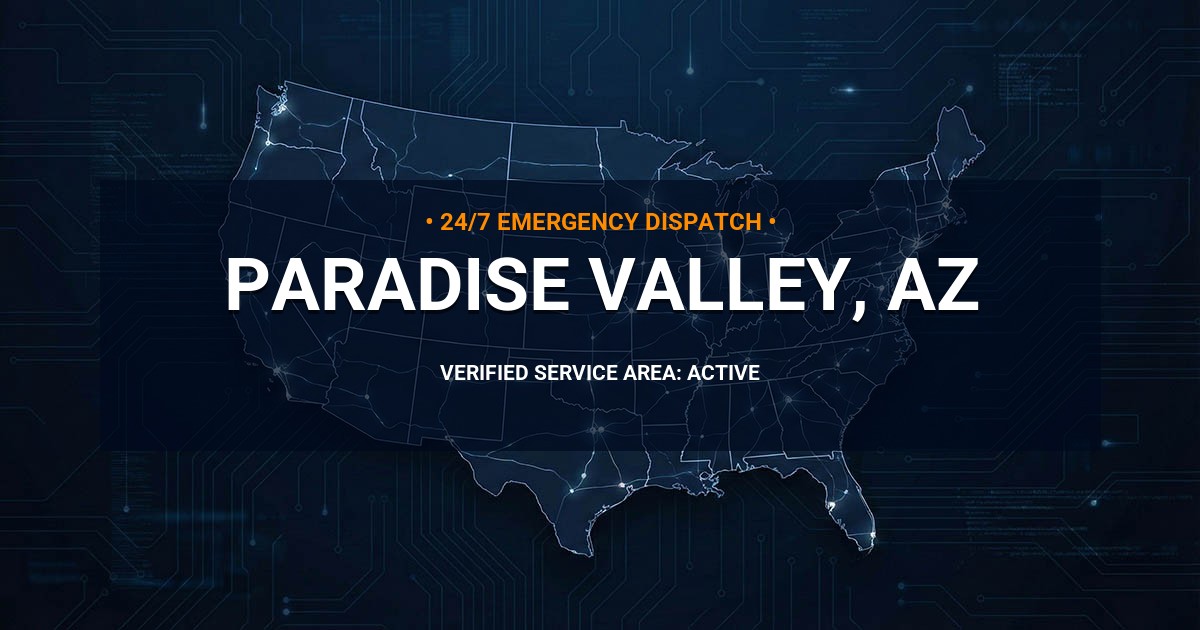 Emergency Plumbing Dispatch Map for Plumbing Services: Paradise Valley, AZ