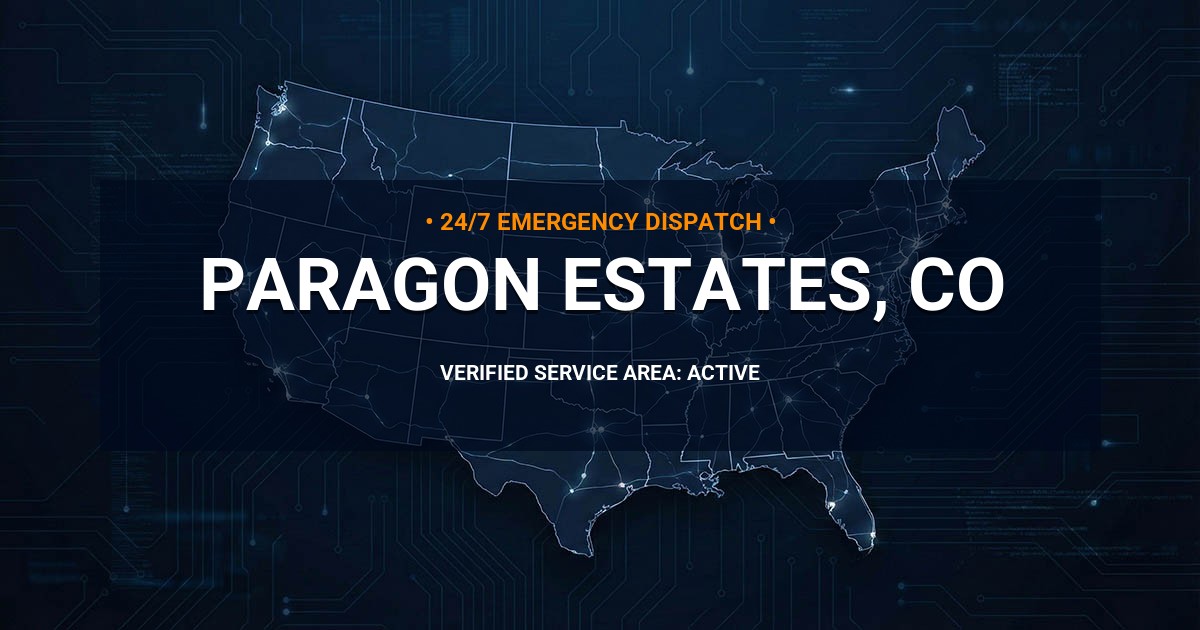 Emergency Plumbing Dispatch Map for Plumbing Services: Paragon Estates, CO