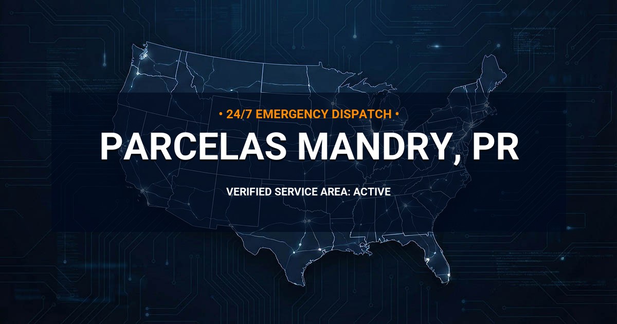 Emergency Plumbing Dispatch Map for Plumbing Services: Parcelas Mandry, PR