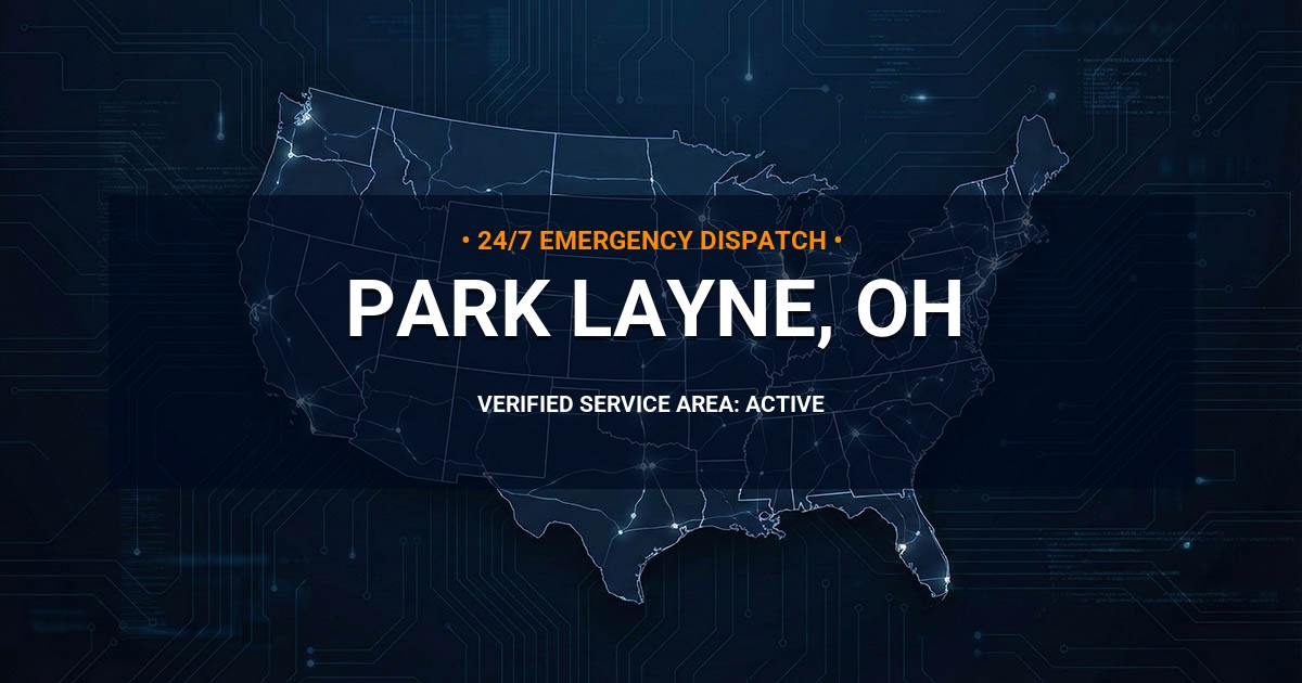 Emergency Plumbing Dispatch Map for Plumbing Services: Park Layne, OH