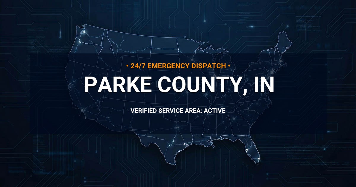 Emergency Plumbing Dispatch Map for Parke County Plumbing Logistics