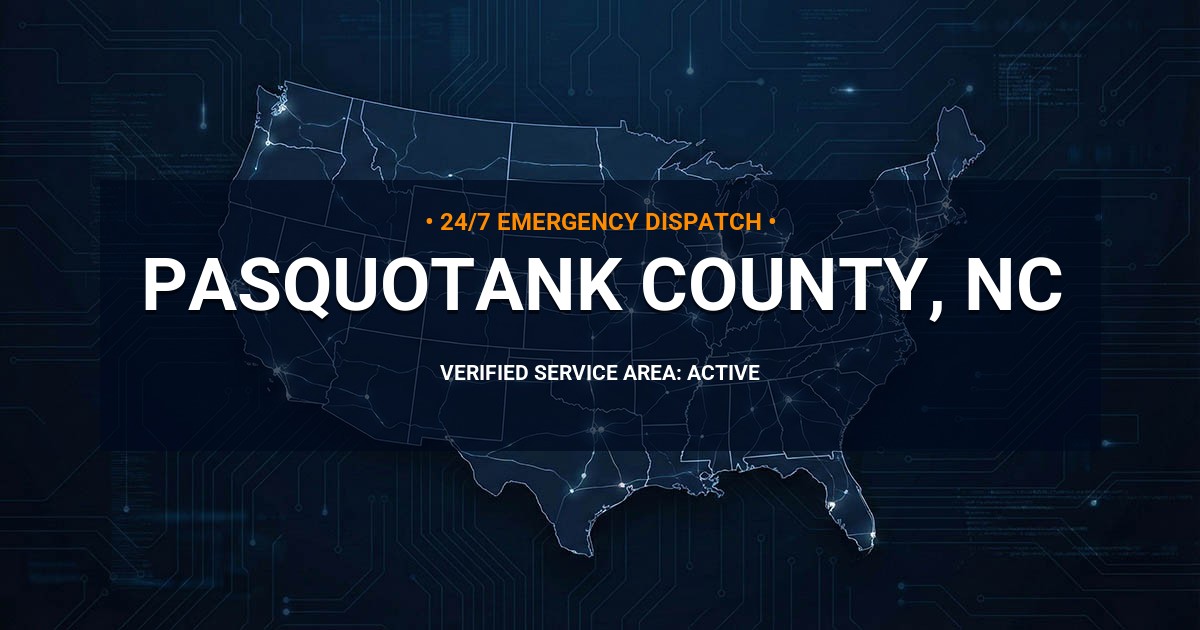 Emergency Plumbing Dispatch Map for Pasquotank County Plumbing Logistics