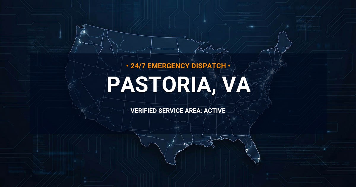 Emergency Plumbing Dispatch Map for Plumbing Services: Pastoria, VA