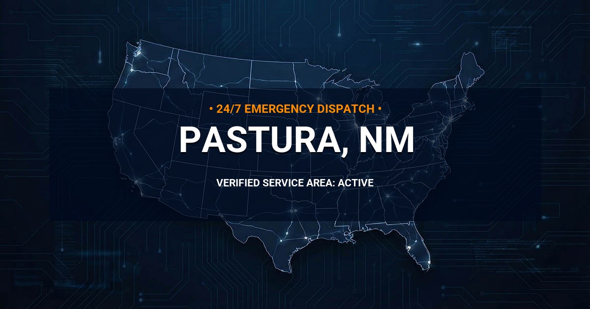 Emergency Plumbing Dispatch Map for Plumbing Services: Pastura, NM