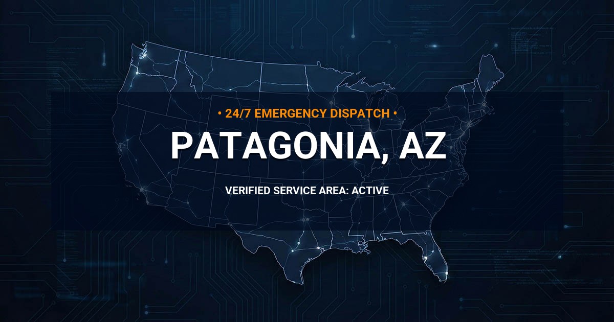 Emergency Plumbing Dispatch Map for Plumbing Services: Patagonia, AZ