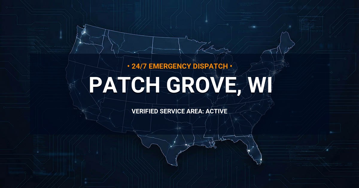 Emergency Plumbing Dispatch Map for Plumbing Services: Patch Grove, WI