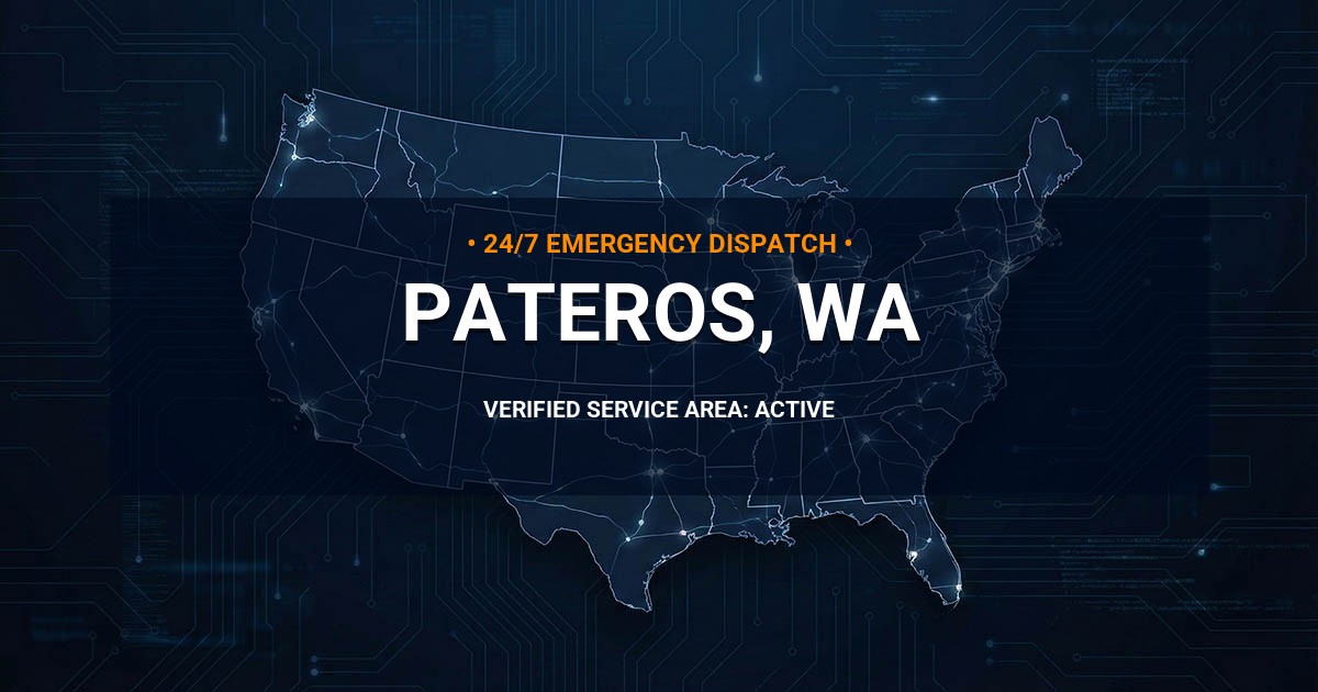 Emergency Plumbing Dispatch Map for Plumbing Services: Pateros, WA