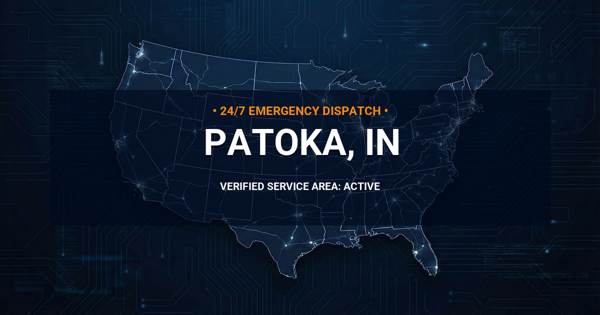 Emergency Plumbing Dispatch Map for Plumbing Services: Patoka, IN