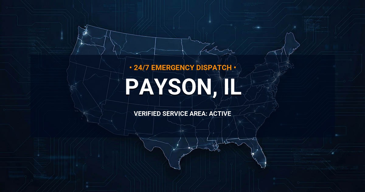 Emergency Plumbing Dispatch Map for Plumbing Services: Payson, IL