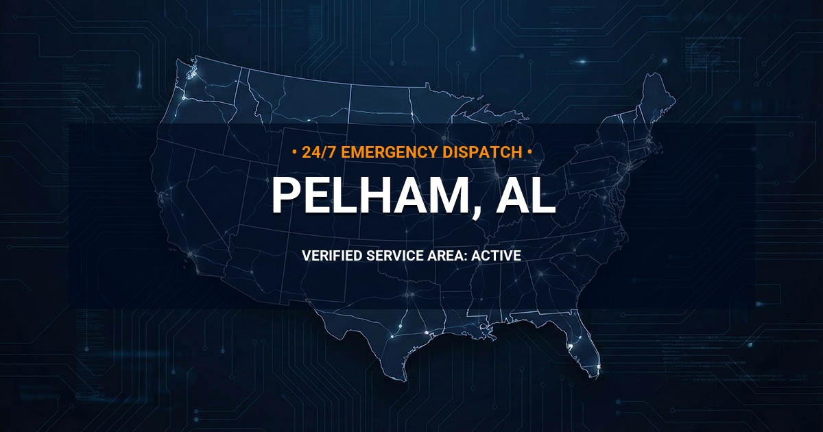 Emergency Plumbing Dispatch Map for Plumbing Services: Pelham, AL