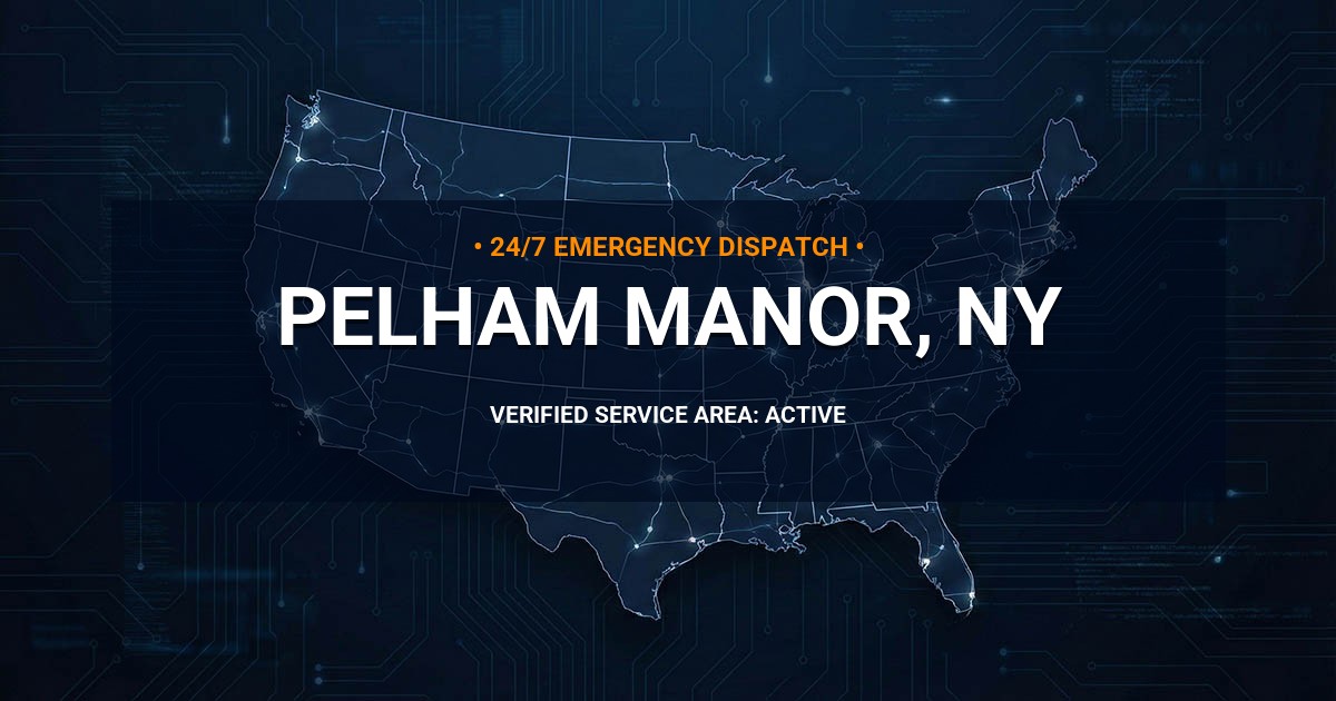 Emergency Plumbing Dispatch Map for Plumbing Services: Pelham Manor, NY
