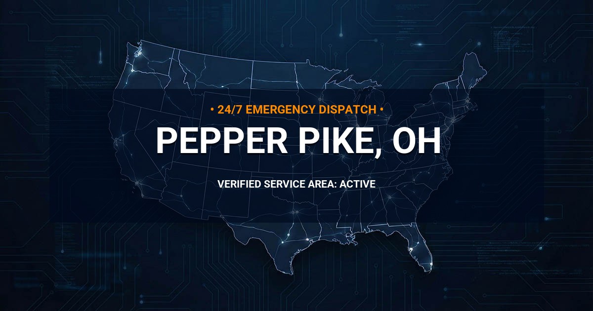 Emergency Plumbing Dispatch Map for Plumbing Services: Pepper Pike, OH