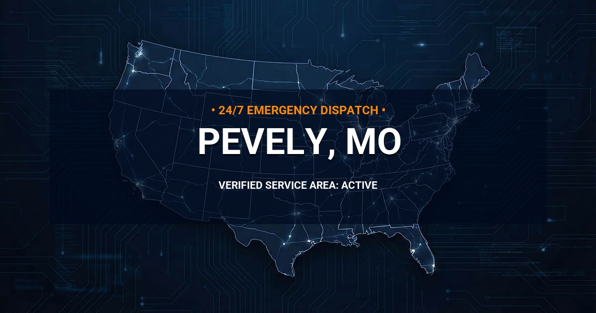 Emergency Plumbing Dispatch Map for Plumbing Services: Pevely, MO