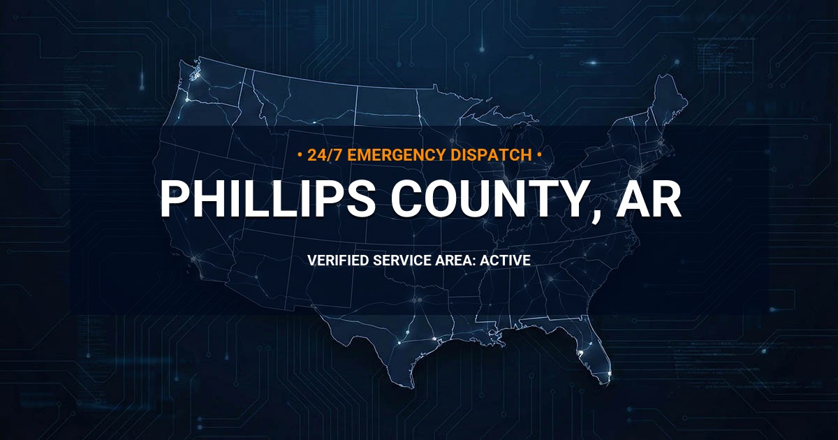 Emergency Plumbing Dispatch Map for Phillips County Plumbing Logistics