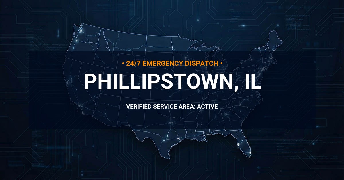 Emergency Plumbing Dispatch Map for Plumbing Services: Phillipstown, IL
