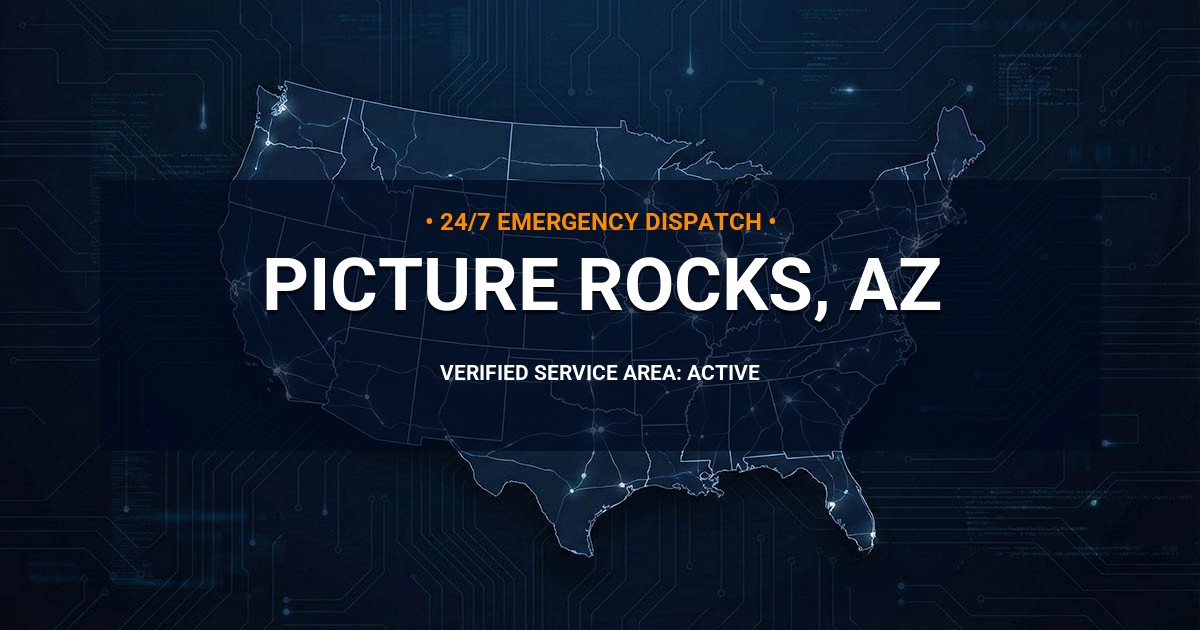 Emergency Plumbing Dispatch Map for Plumbing Services: Picture Rocks, AZ